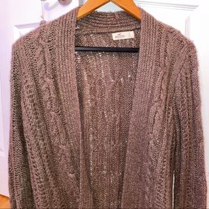 Brown knitted cardigan